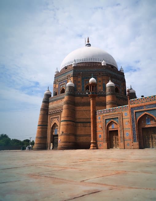 The tiled dome of Shah Rukn-e-Alam's shrine in Multan